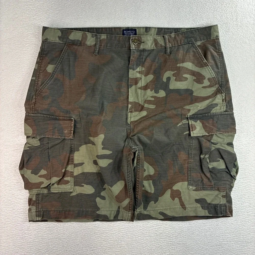 Levis Camo Cargo Shorts Men 40x10 Green Brown Camo Baggy Utility Military Summer